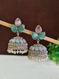 Navratri Oxidised Jhumkas with Beads | AMOLA