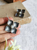 Oxidized Floral Pearl Drop Earrings | Sarichka Fashion