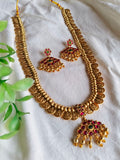 Ethnic Matt Lakshmi Coin Long Necklace | Sarichka