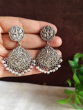 Fancy Oxidised Pearl Motif Women’s Earrings | Sarichka