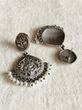 Fancy Oxidised Pearl Motif Women’s Earrings | Sarichka