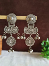 Antique Oxidized Silver Birds Dangler Earrings | Sarichka