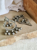 Antique Silver Plated Stud Earring with Ghungroo | Sarichka