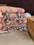 Antique Silver Plated Stud Earring with Ghungroo | Sarichka