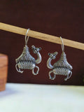 Camel Design Oxidised Brass Hook Earrings | Sarichka