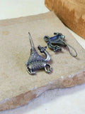 Camel Design Oxidised Brass Hook Earrings | Sarichka