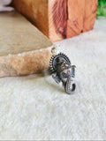 Antique Oxidised Lord Ganesh Adjustable Ring | AMOLA