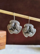 925 Silver Plated Flower Hook Earrings | Sarichka