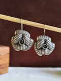 925 Silver Plated Flower Hook Earrings | Sarichka