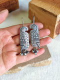 Silver Parrot Ghungroo Drop Earrings | Sarichka