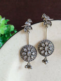 Elegant Silver Bird Dangler Earrings | Sarichka