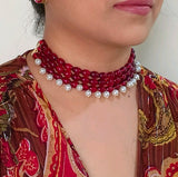 Emerald Harmony Choker Necklace Set | Sarichka