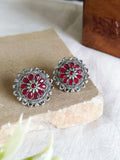 Daily Wear Oxidised Stud Earrings | Sarichka