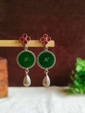 Hand painted Minakari Oxidized Dangler Earring | Sarichka