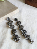 Tribal Silver Ghungroo Dangler Earrings | AMOLA