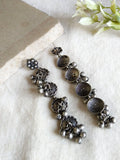 Tribal Silver Ghungroo Dangler Earrings | AMOLA
