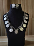 Silver Look Alike Coin Necklace Set | Sarichka
