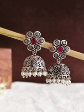 Vintage Silver Look Oxidised Jhumkas | Sarichka