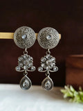 Elegant Gemstone Oxidized Dangler Earring | AMOLA