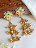 Traditional Red-Stone Kashmiri Ghungroo Earrings | AMOLA