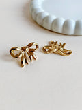 Golden Anti-Tarnish Bow Stud Earrings | Sarichka