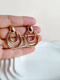 ChunkyChunky Gold Layered Dangle Hoop Earrings | AMOLA Gold Layered Dangle Hoop Earrings | AMOLA