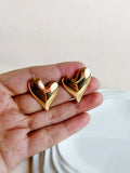 Anti Tarnish Gold Plated Heart Earrings | Sarichka