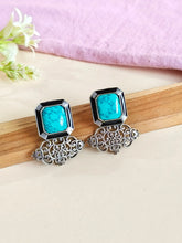 Oxidised Monalisa Trendy Stud Earrings | Sarichka