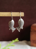 Oxidized Silver Fish Hook Earrings | Sarichka