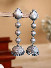 Elegant Lightweight Silver-Plated Jhumka Earrings with Trendy Design | Sarichka