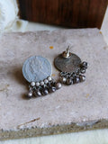 Oxidised Coin Stud Earrings for Daily Wear | Sarichka