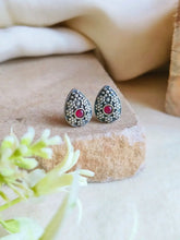 Unique Oxidised Pan-Shaped Tiny Stud Earrings | Sarichka