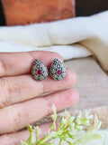 Unique Oxidised Pan-Shaped Tiny Stud Earrings | Sarichka