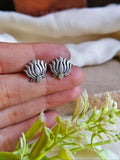 Elegant 925 Silver Tiny Lotus Studs | Sarichka