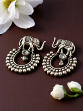 Silver Elephant Dangler Earrings | AMOLA