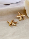 Golden Starfish Anti-Tarnish Steel Studs | Sarichka