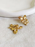 Golden Layered Butterfly Anti-Tarnish Studs | Sarichka