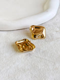 Gold-Plated Anti Tarnish Square Shaped Stud | AMOLA