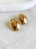 Bold Golden Dome Chunky Stud Earrings | Sarichka