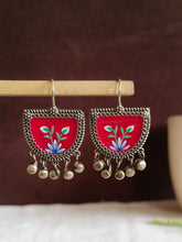 Hand Painted Oxidised Earrings | Sarichka