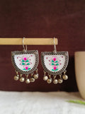 Hand Painted Oxidised Earrings | Sarichka