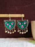 Hand Painted Oxidised Earrings | Sarichka