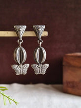 Silver Look Oxidized Butterfly Dangler Earring | Sarichka