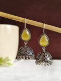 Oxidised Silver Black Jhumka | AMOLA