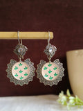 Round Enamel Hook Earring With Multi Color | AMOLA
