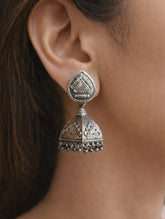 Triangular Oxidized jhumki earrings
