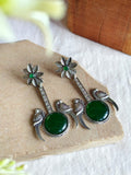 Silver Lookalike Monalisa Dangler Earring | AMOLA