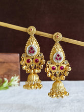 Traditional Kashmiri Gold Tone Jhumka Earrings | AMOLA