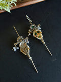 Oxidised Green Stone Statement Ear Cuff | AMOLA