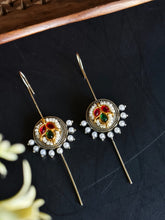 Oxidised Kundan Pearl Designer Ear Cuffs | AMOLA